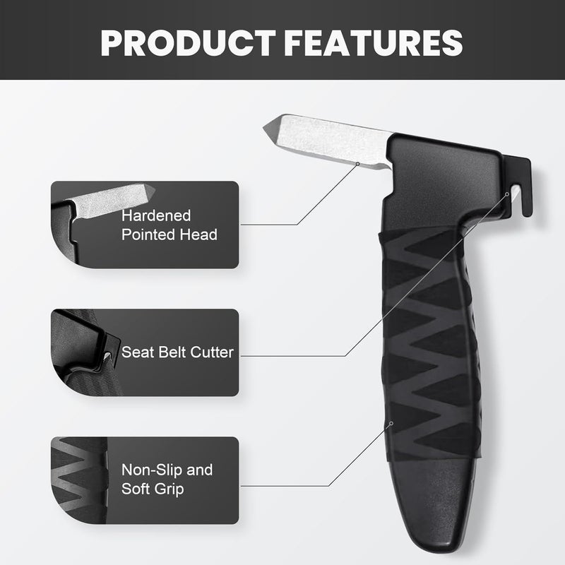 Gatnetly 2 Pack Auto Cane Portable Vehicle Support Handle,Car Handle Assist for Elderly 3 in 1 Multifunctional Car Handle for Seniors and Handicapped, Car Handle Strap with Nylon Band (Black) - Image 3